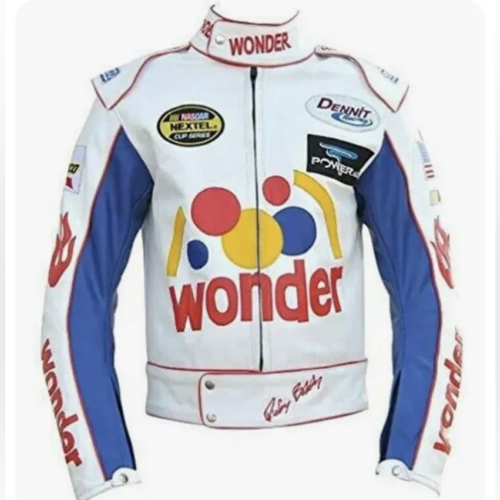 Talladega Nights Rickey Bobby Faux Leather Racing Jacket